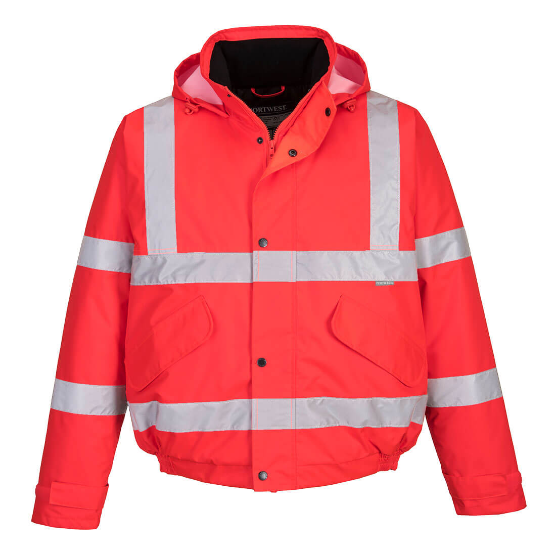 Kurtka ostrzegawcza Bomber — Czerwony