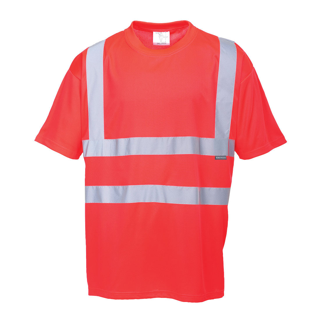 T-shirt ostrzegawczy — Czerwony