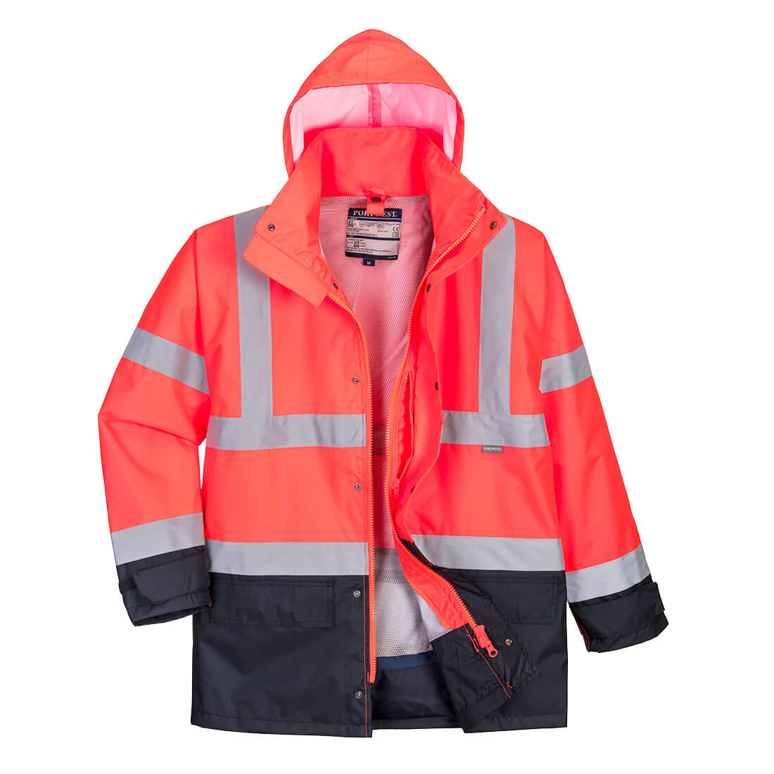 Kurtka ostrzegawcza Executive 5 w 1 — Czerwony/Granat