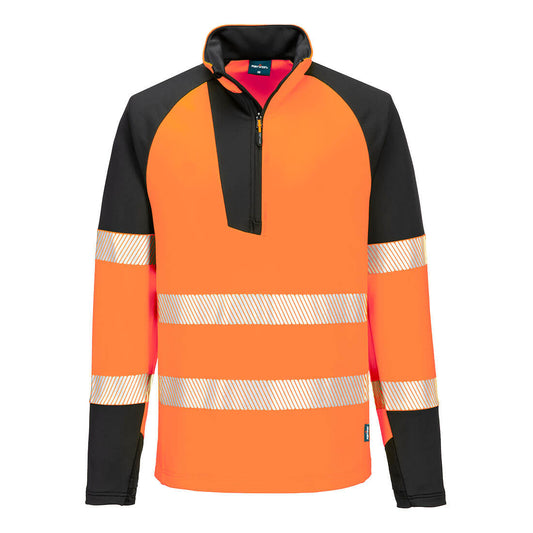 PW3 Warnschutz-Sweatshirt mit 1/4-Reißverschluss